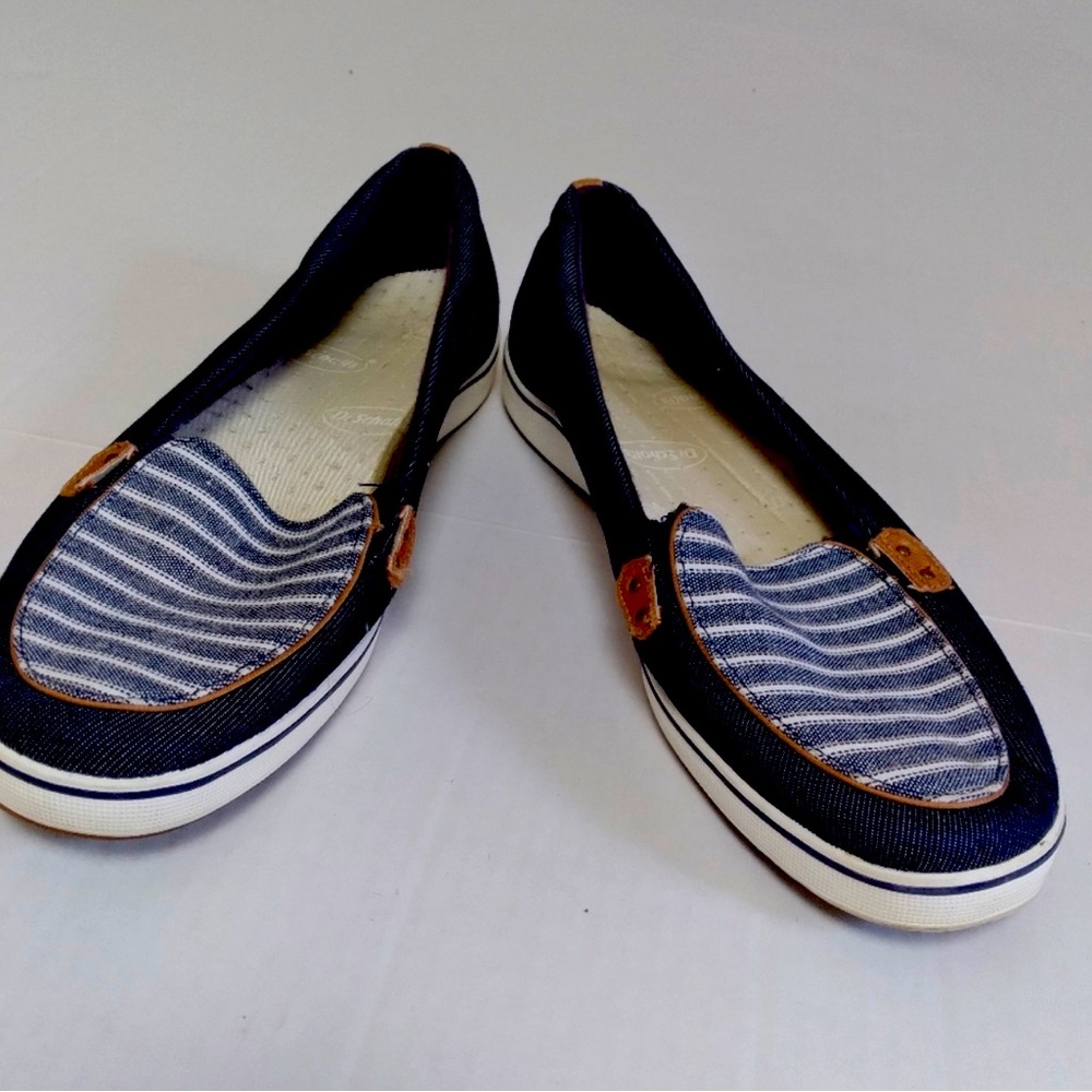 Grasshoppers Blue Striped Slip On Sneakers Size 9 - Picture 4 of 7